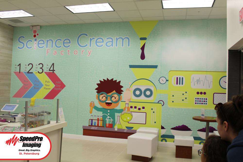 Science Cream Factory wall mural