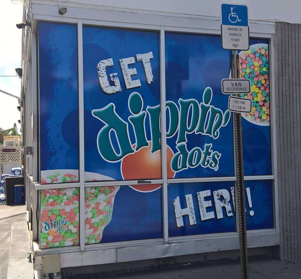 large dip n dots window graphic