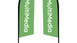 two green flag signage for MultiMedia