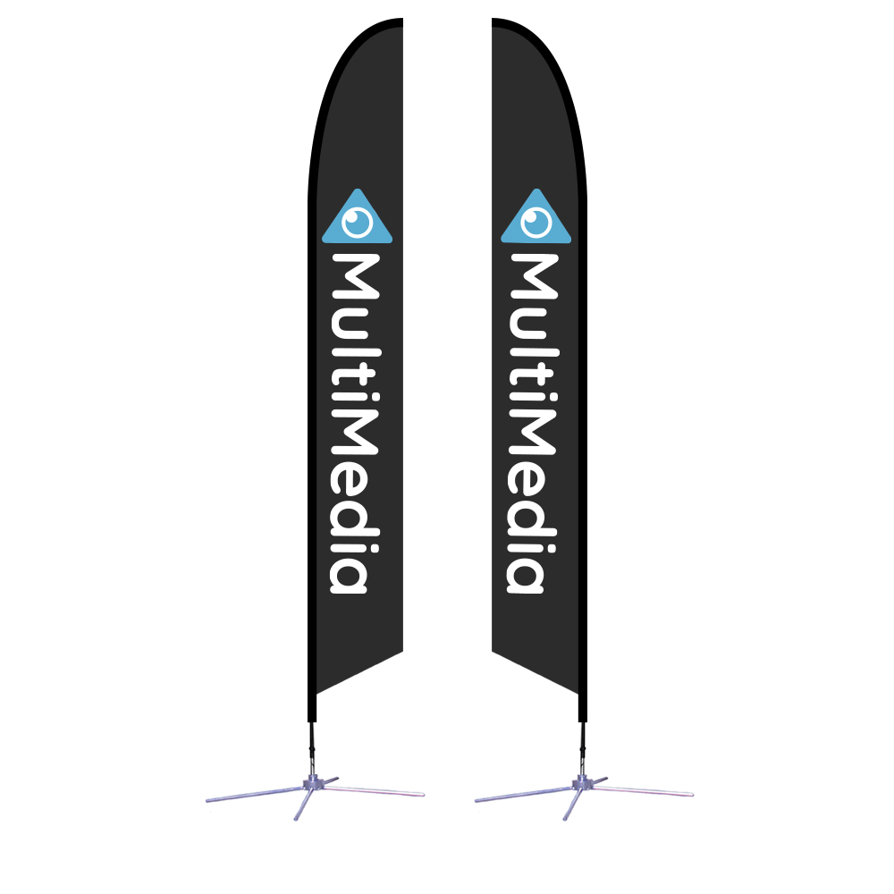 one thin black flag signage for MultiMedia