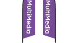 two purple flag signage for MultiMedia