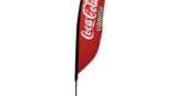 one red Coca Cola Vanila flag signage