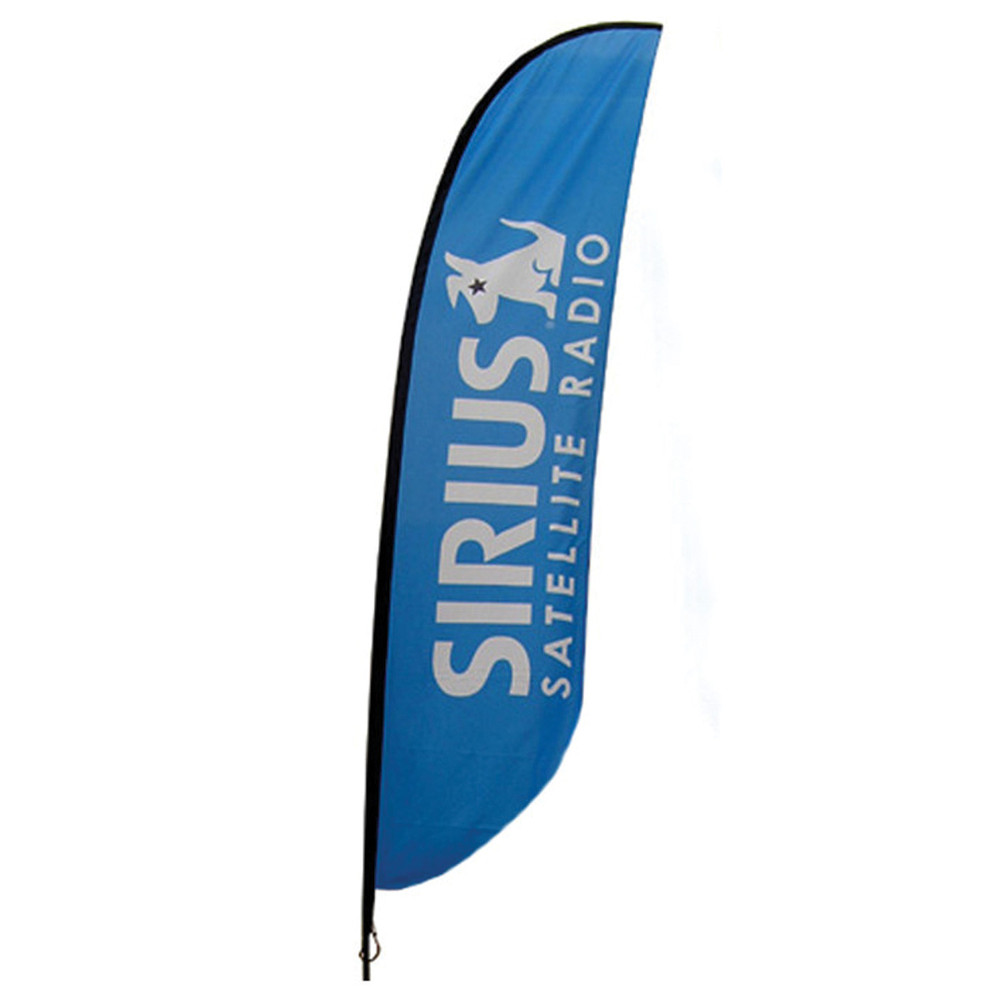 one blue Sirius Satellite Radio flag signage