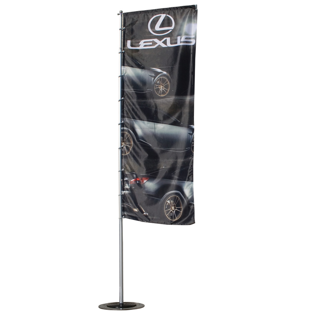 one edge flag signage for Lexus