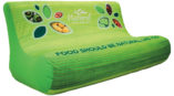 large green beanbag chair for natural food company
