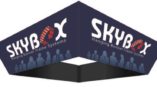 square fabric structure for Skybox hanging banner frame systems