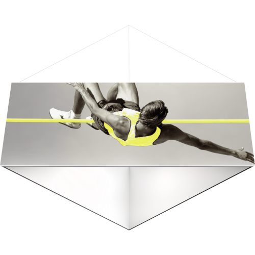 essential triangle fabric hanging structure man jumping over pole white inside 