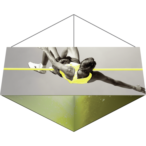essential triangle fabric hanging structure man jumping over pole yellow inside 