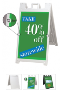 folding sign graphic and sale 
