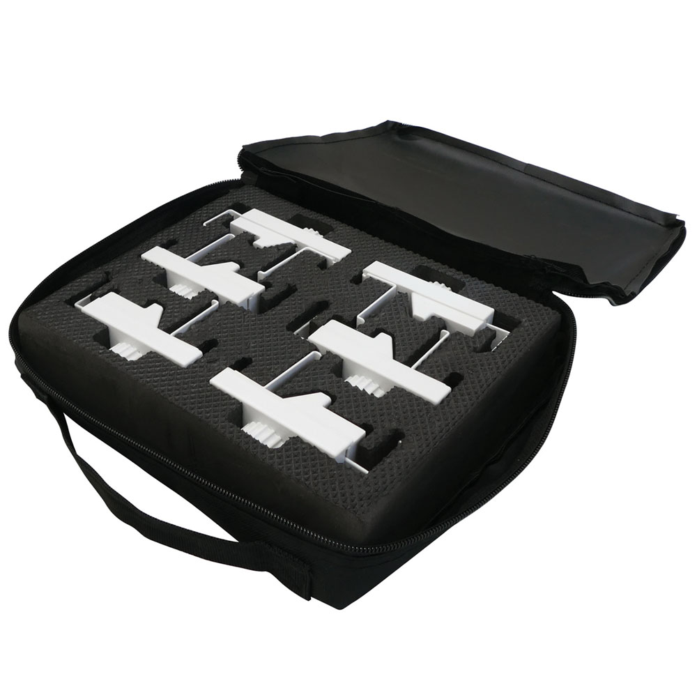 carrying case for white plastic lumiere light wall connector