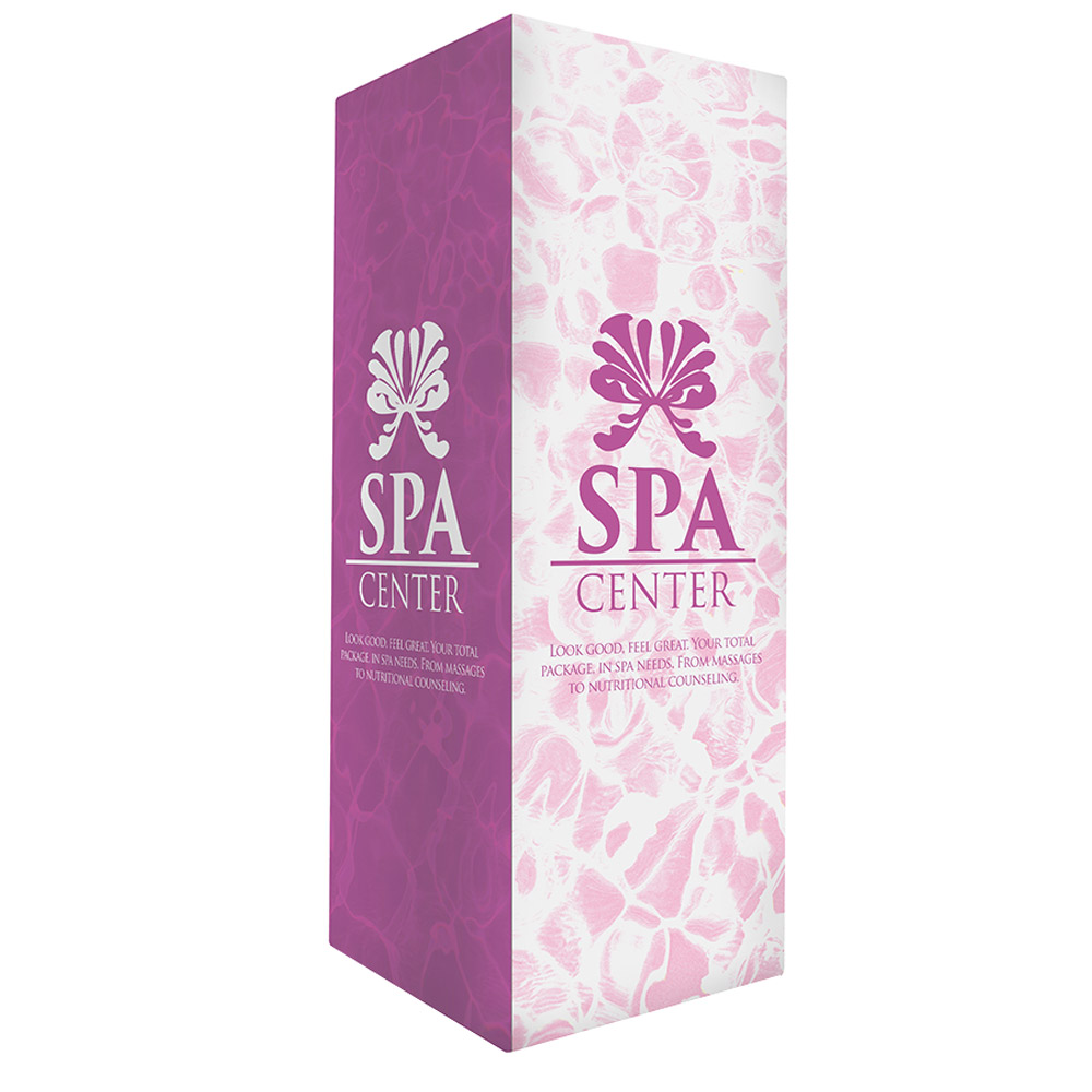 pink ez 8 ft tower graphic package for spa center