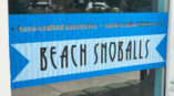 Window graphic for beach snoballs