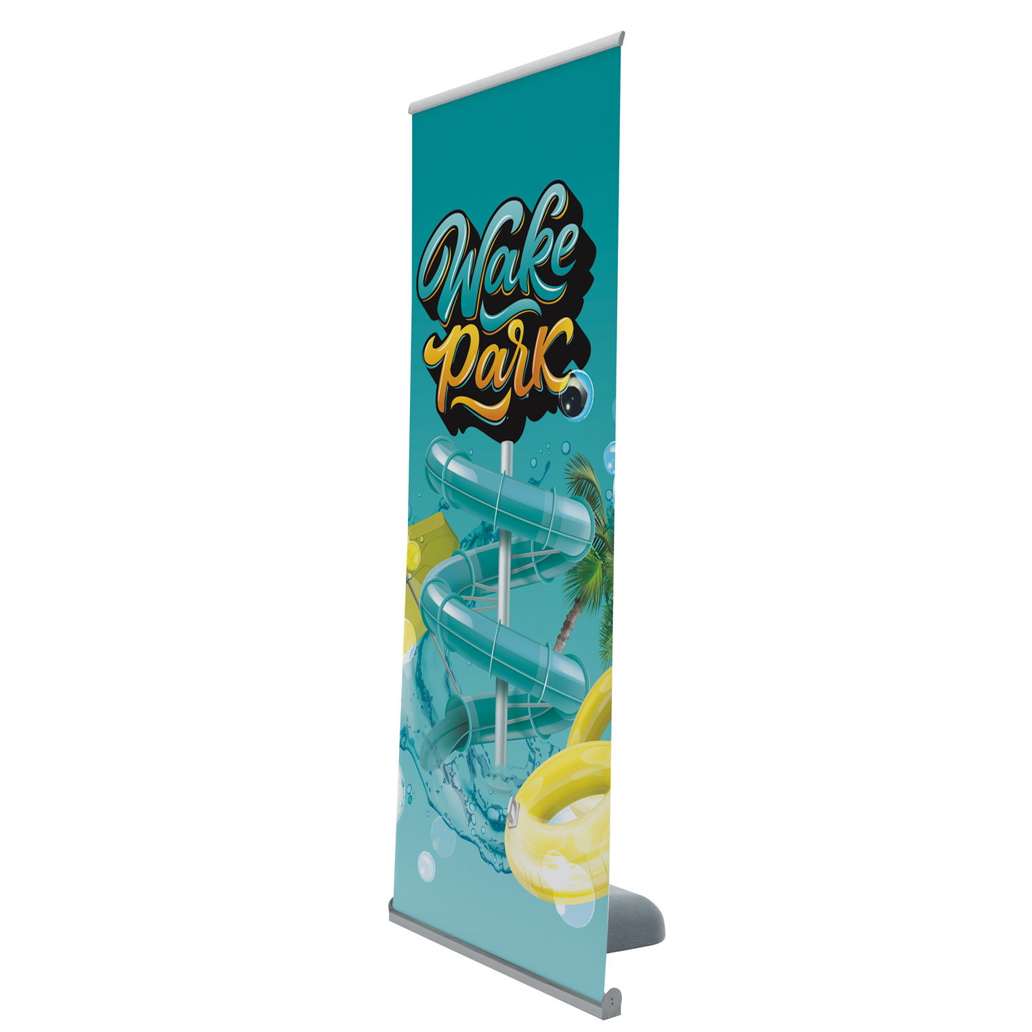 retractable banner stand for Wake Park