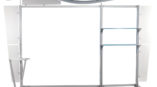 An empty image display stand.