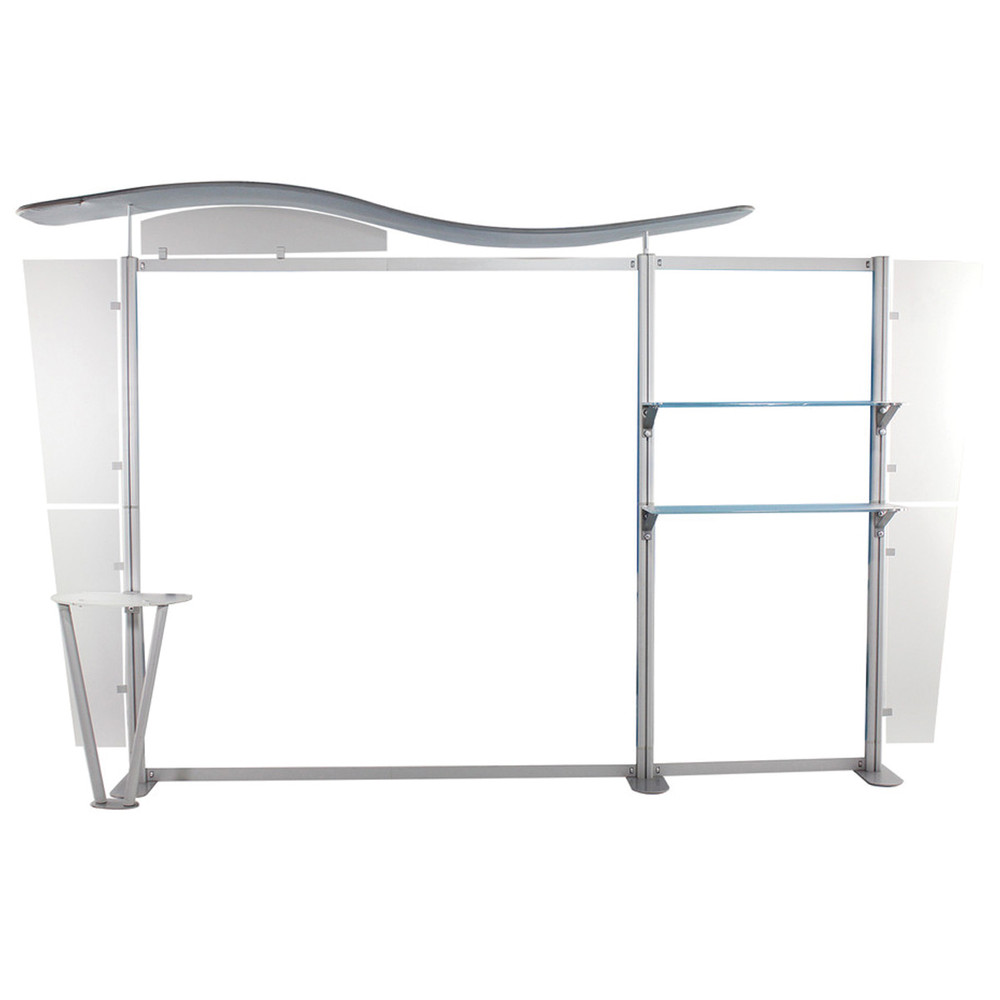 An empty image display stand.