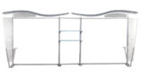 An empty image display stand.