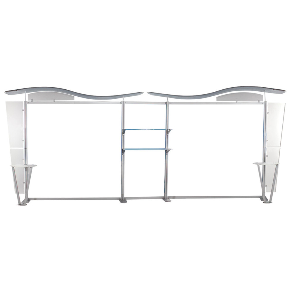 An empty image display stand.