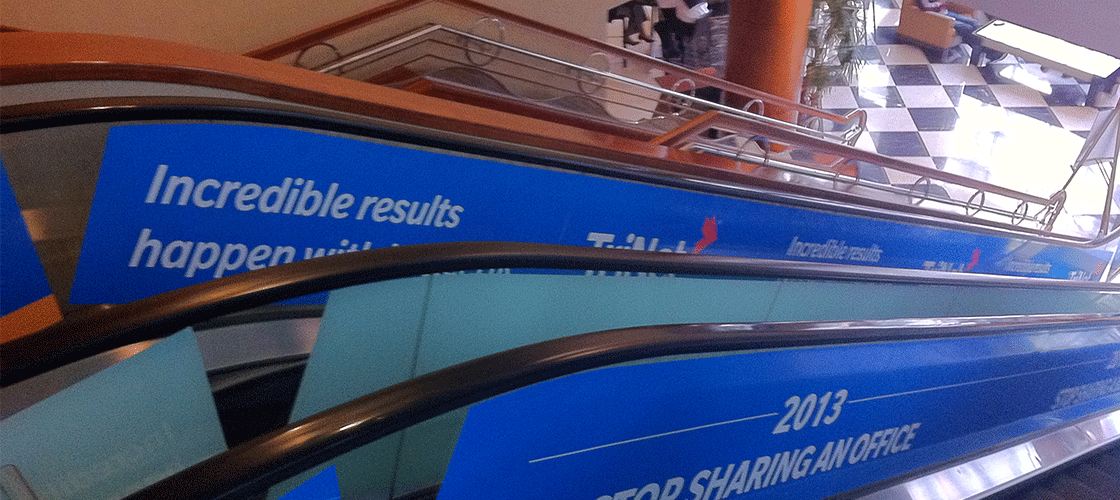 Tri Net escalator ad