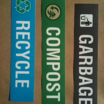 Compost and recycling decals