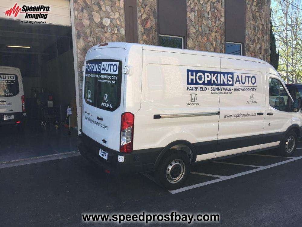 Hopkins Auto van fleet wrap
