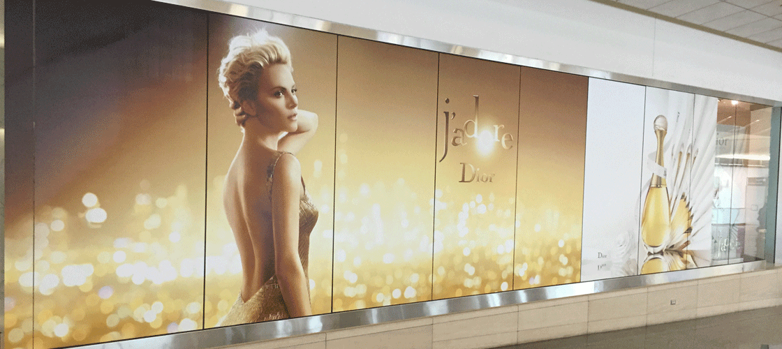 High end retail window graphics
