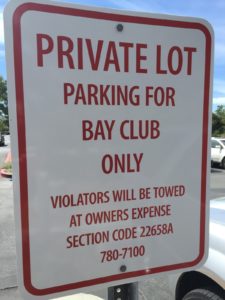 Private Lot sign
