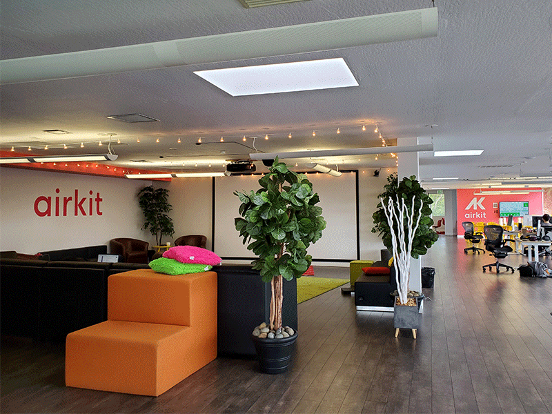 stylish offices of Airkit in Palo Alto
