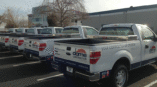 Dome construction truck fleet wrap