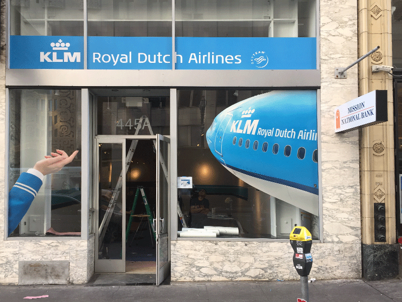 window graphics for KLM