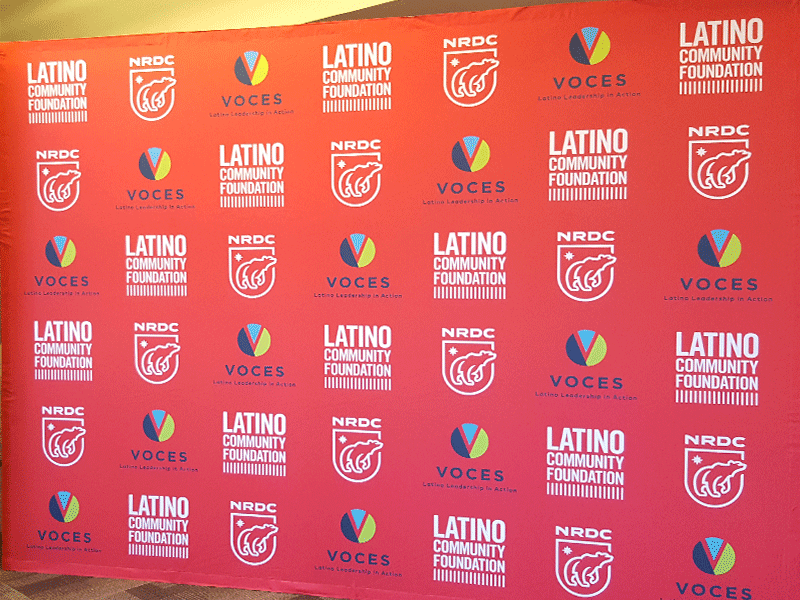 Latino Community Foundation step-and-repeat backdrop