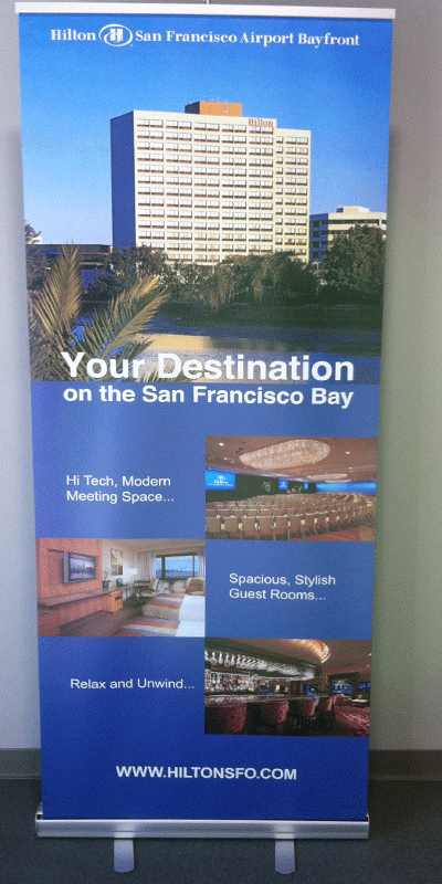 Hilton hotel retractable banner