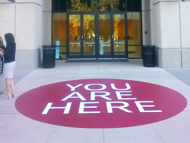 You are here floor decal