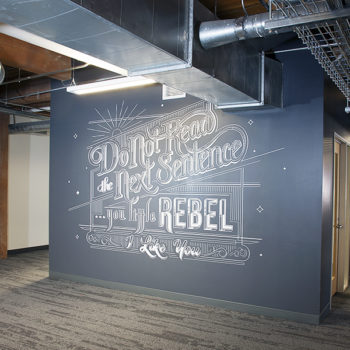 cut vinyl wall mural for Adobe HQ in San Francisco by SpeedPro of SF Peninsula