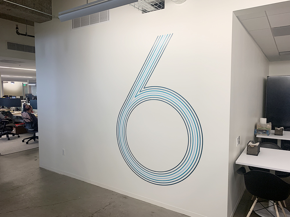 Doordash cut vinyl wall graphic
