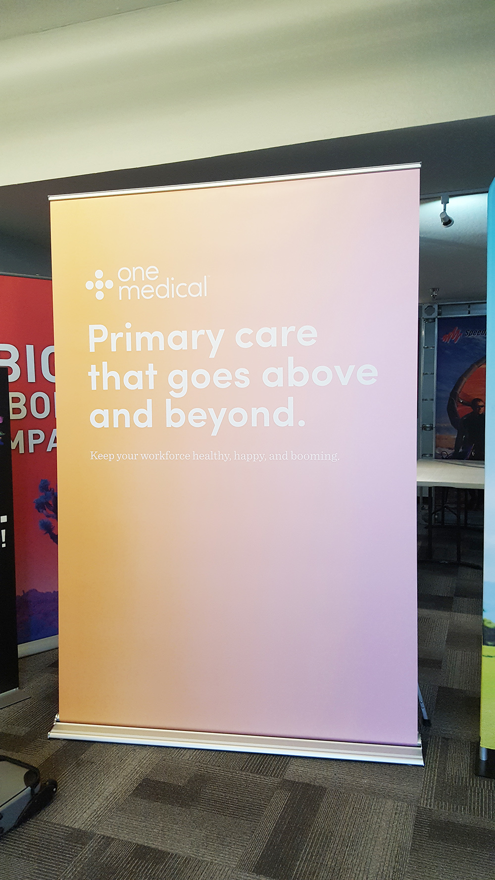 One Medical standing banner