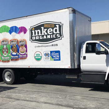 inked organics bread truck advertisement