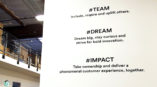 Company values wall graphics
