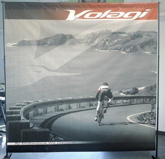 volagi large standing print with man biking near mountain
