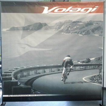 volagi large standing print with man biking near mountain