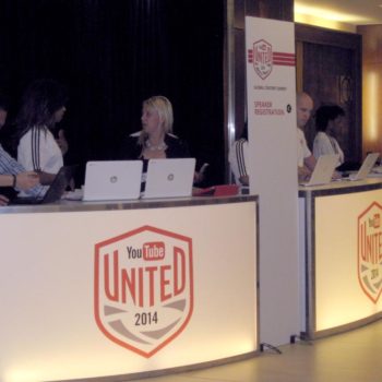 YouTube United booth graphics