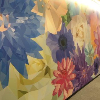 Flower wall mural