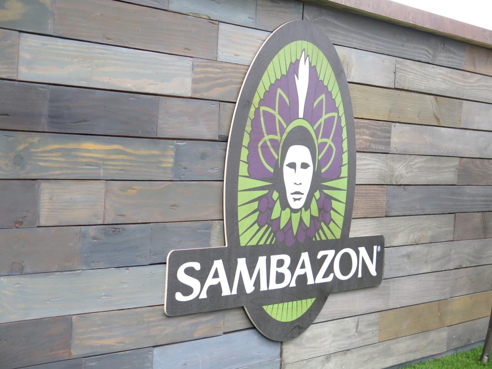Sambazon logo outdoor sign