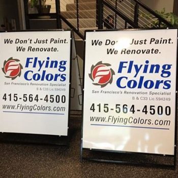 Flying Colors a-frame signage