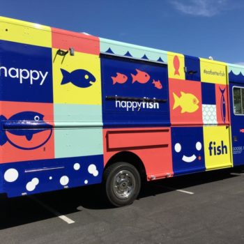 Happy Fish food truck wrap