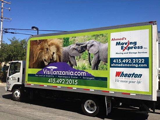 Moving Express truck wrap