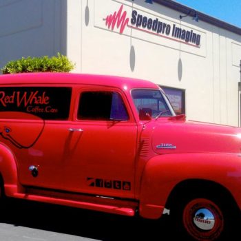 Red Whale Coffee Co vehicle wrap
