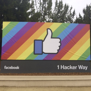 Facebook rainbow sign