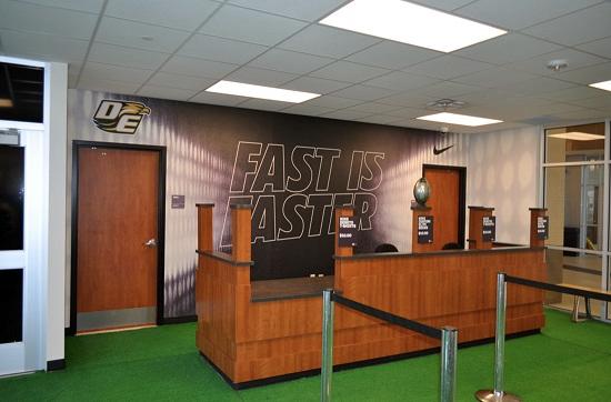 Faster is Fast wall graphic