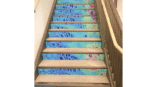 tie dye stairs 
