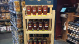 local raw honey pop display 
